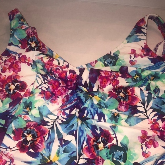 Fantasie Swimwear Sardinia Floral Print 1 Piece Plus Sz Swimsuit/Underwire 44DDD - Picture 5 of 16